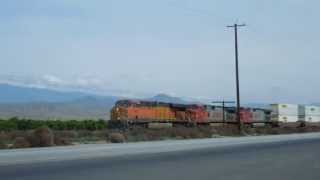 Two BNSF Warbonnets Near Sandcut