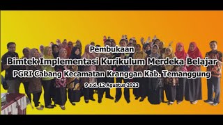 Pembukaan Bimtek Implementasi Kurikulum Merdeka Kec. Kranggan 2023