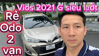 Toyota Vios 2021 1.5G màu vàng cát một chủ biển Hà Nội