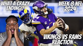 Reaction To Minnesota Vikings vs Los Angeles Rams Game Highlights | NFL 2024 Season Week 8