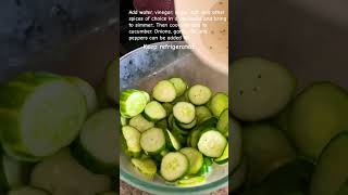 Quick & easy Refrigerator Pickles~#cucumbers #pickles #garden