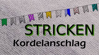 Stricken: Kordelanschlag