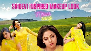 I tried to Recreate Sridevi ji's Inspired Makeup look | Tutorial | Mitwa/Chandni | Rituals