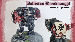 Painting a Black Templar Ballistus Dreadnought! Firepower for Space Marines! Warhammer 40k