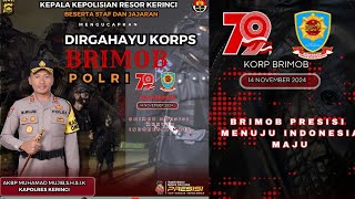 Kapolres Kerinci dan  Jajaran Berikan Kejutan  Hari Ulang Tahun ke-79 Korp Brimob Polri