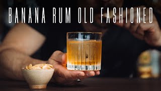 Banana Rum Old Fashioned - Banana Cocktails