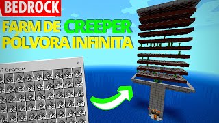 COMO FAZER uma FARM de CREEPER/PÓLVORA para A NOVA ATUALIZAÇÃO do MINECRAFT BEDROCK 1.19+