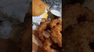 Copycat McDonald's Filet-O-Fish w/ Tartar Sauce x Crispy Golden Onion Rings