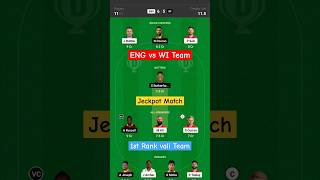 ENG vs WI today dream11 prediction team || England vs West Indies || #shorts #trending #viral