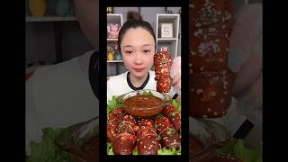 Eating spicy wild boar skin is very interesting#shortvideo #sorts