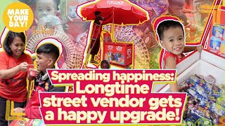 Spreading happiness – Longtime street vendor gets a happy upgrade! | Make Your Day