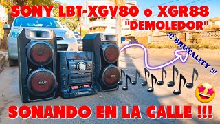 DEMOLEDOR‼️😎🦆🔊SONY LBT-XGV80 O XGR88 sonando en LA CALLE‼️🤩🔊TEST DE SONIDO EN LUGAR ABIERTO #248🔊