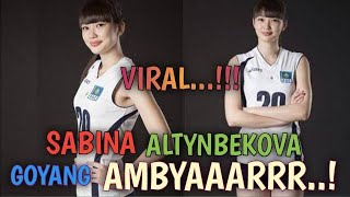 Sabina altynbekova Goyang Ambyar||atlit volly cantik