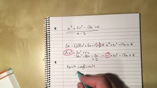 37  Polynomial Division Alternative Method Chapter 7 section 2 Edexcel Pure AS Level Maths