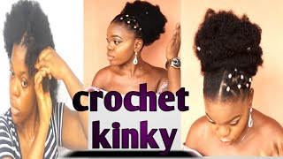 DIY Easy Kinky ponytail tutorial||crochet hairstyle using kinky||kinky ponytail #simplychisom #diy