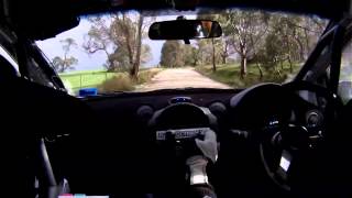 SS8 Start - Simon Evans / Sue Evans - Mazda 2 rally onboard - 2012 Scouts Rally SA