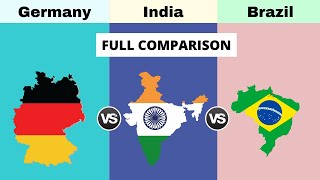 India vs Brazil vs Germany - Country Comparison | Brazil vs India | India vs Germany |