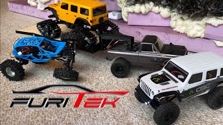 Furitek Lizard Brushless SCX24 Review And Some Crawling With The Rock Bouncer And Dually!