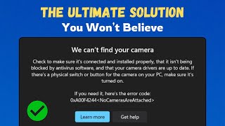 ✅Fixed - We Can't Find Your Camera | Camera Not Working 100% Fixed