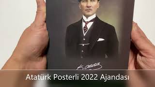 Atatürk Posterli 2022 Ajandası 17cm x 24cm Boyutlarında