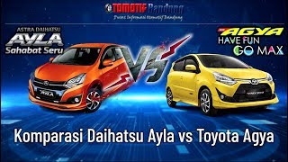 Komparasi Daihatsu Ayla vs Toyota Agya 2019 Bandung