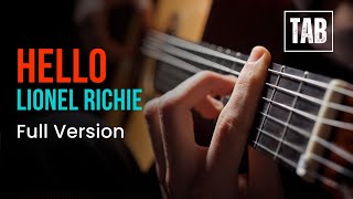 Hello - Lionel Richie | EASY Guitar Lessons TAB