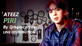 (AI COVER) How Would ATEEZ Sing DREAMCATCHER PIRI? | Line Distribution (Color Coded)