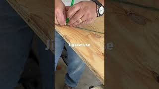 Jigsaw cutting wood arch