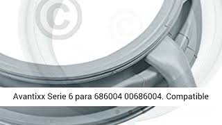 DL-pro Junta de goma para lavadora Bosch Siemens Balay Constructa iQ500 iQ300 Maxx 6 VarioPerfect