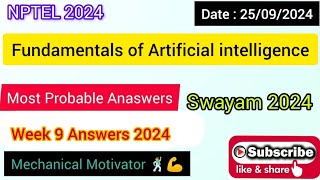 Fundamentals of Artificial intelligence WEEK 9