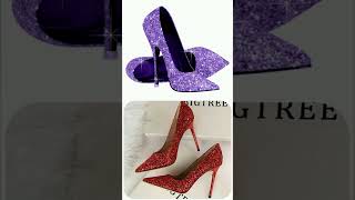 //Glitter purple💜 Vs Glitter red❤️// nails 💅/purse 👛/ hairband 🎀/ heels 👠 /rings) necklaces/ #short