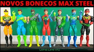 Novos Bonecos Max Steel-Max Defensor Tóxico, Max Steel Corredor de Recifes, Max Steel Missão Secreta