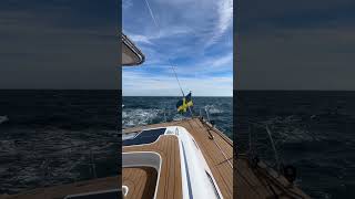 Hallberg-Rassy 69. We are in the middle of the English Channel and we have got some wind! #shorts