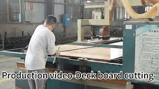 Bamboo deck production-Cut big bamboo board to small one deck