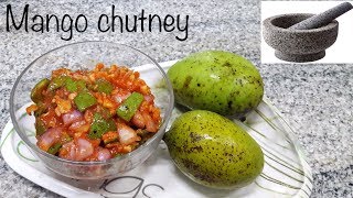 Mango chutney / mamidikaya roti pachadi