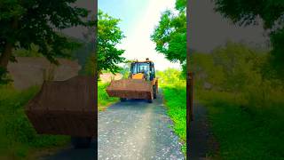 Jcb 3dx Backhoe Machine Loading Mud in Mahindra Tractor #shorts