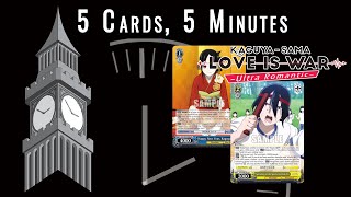 Kaguya: Love is War 2 (U/C/TD) | Five Cards, Five Minutes | Weiss Schwarz