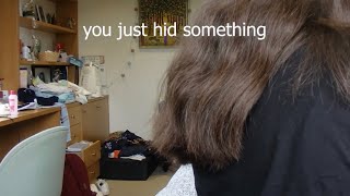 Getting caught doing ASMR Hairdresser Roleplay