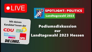 "Spotlight: Politics - Live-Podiumsdiskussion mit Landtagskandidaten am 14.09.2023!" 🗳️🎙️