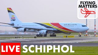 PlaneSpotting 🔴 #SCHIPHOL AIRPORT A340 & MORE (Live ATC)