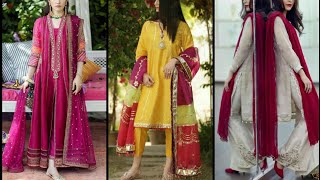 Latest top Trending party wedding mayion mahndi dresses full designing ideas stitching  ideas