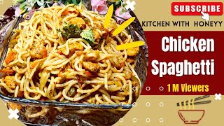 Tasty Spaghetti Recipe - Chicken Vegetable Spaghetti - Spaghetti Recipe by Kitchen with Honeyy