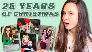 REACTING TO 25 YEARS of xmas photos!! + v embarrassing high school pics :)... vlogmas 15