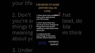 Secrets to make anyone fall in love