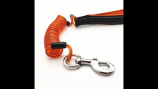 Retractable stainless steel plastic coated leash dog leash with hook