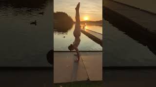 sunset handstand #streetworkout #bodyweightexercises #calisthenics