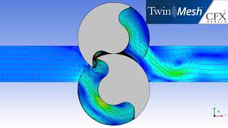 CFX Berlin-Video: Velocity in Rotary Lobe Pump / Circumferential Piston Pump with Single Lobe