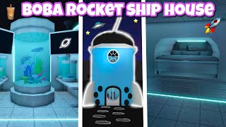 Building a 🧋Boba Rocket 🚀ship House in Bloxburg!