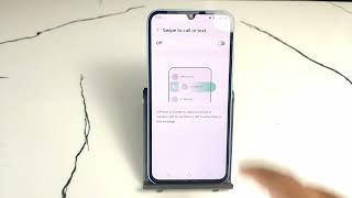 how to turn on swipe to call or message on samsung galaxy a35 5g