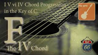 I V vi IV Chord Progression Backing Tracks 90BPM | Easy Guitar Practice | 4 Chord Song in Key of C